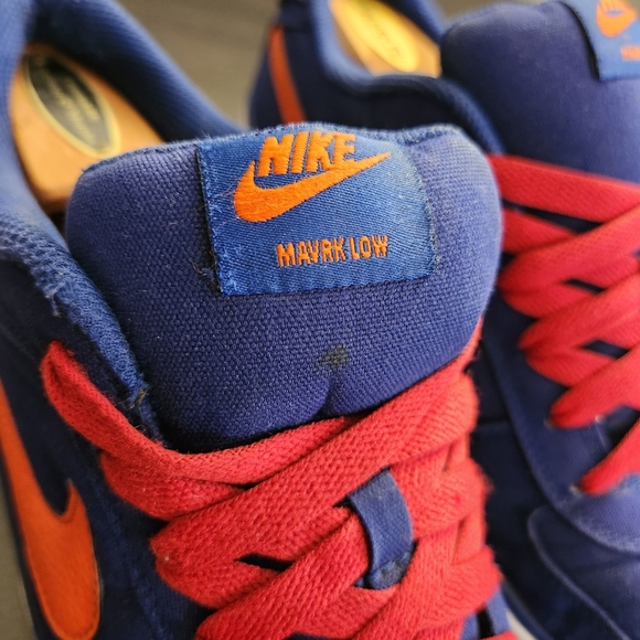 Nike SB Mavrk Low Sneakers Skate 434815-480 Blue Orange Canvas Men's Size 10 - Picture 3 of 10